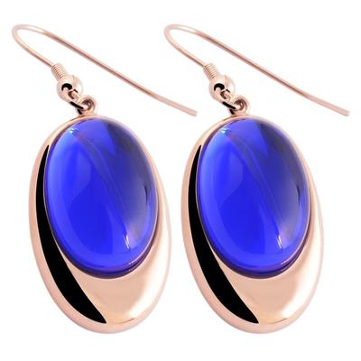 Paar Ohrhänger ADELIA´S "Damen Ohrhänger aus Edelstahl", blau, Ohrringe, Damen, Damen, Edelstahl