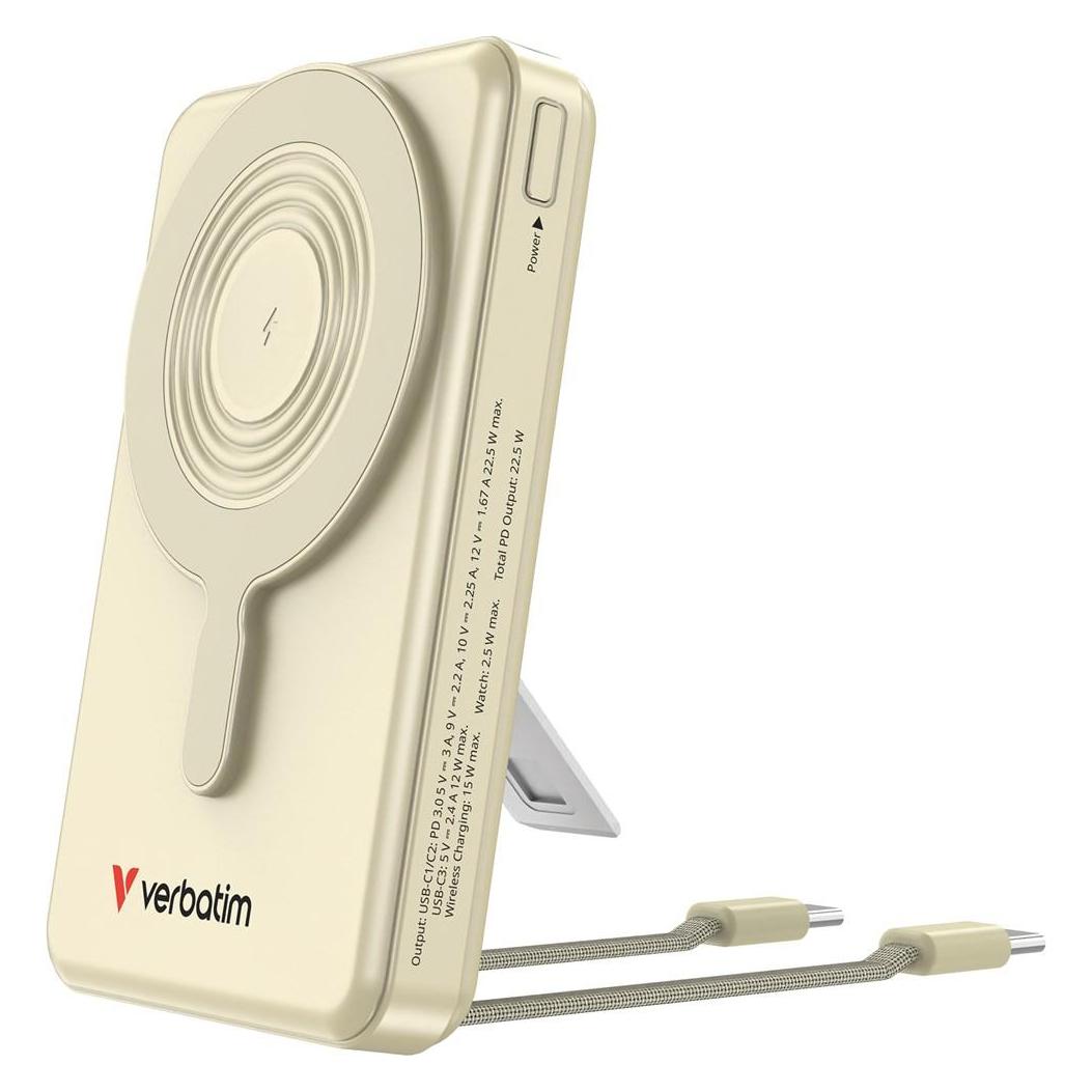 Verbatim Charge'n'Go Power Bank 2C & Display 10000mAh gold (10000 mAh, 52 W, 38.50 Wh) (32274)