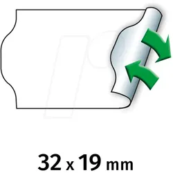 METO 30007368 - Preis-Etiketten, 32x19 mm, ablösbar, weiß, 5000 Stück