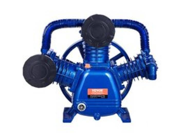 VEVOR Luftkompressor-Pumpenkopf, 10 PS, 17,5 CFM bei 90 PSI, 3-Zylinder-Ölschmierung, Luftkompressor-Kolbenpumpenkopf, zweistufiger V-Typ-Luftkompressor-Pumpenersatz aus Gusseisen mit max. 185 PSI Druck