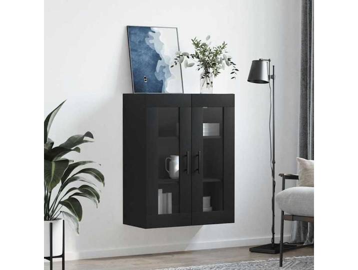VIDAXL - Vitrine suspendue Armoire murale - noir - 69 5x34x90 cm 745050 Assemblage requis