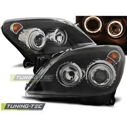 Scheinwerfer Angel Eyes Schwarz passend für OPEL ASTRA H 03.04-09