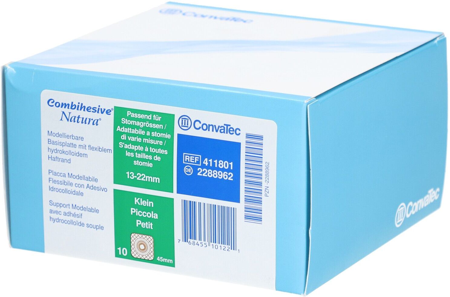 ConvaTec Combihesive Natura Basis Rr45 13-22mm mod.barer HS 10 St Basisplatte
