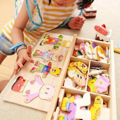 Uplift Picks Wooden Dress Up Puzzle Animal Jigsaw Educational Toy For Kids a