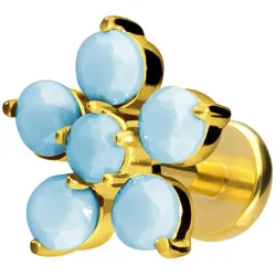 Titan Labret mit Push Fit BLUME + SYNTHETISCHE TÜRKISE