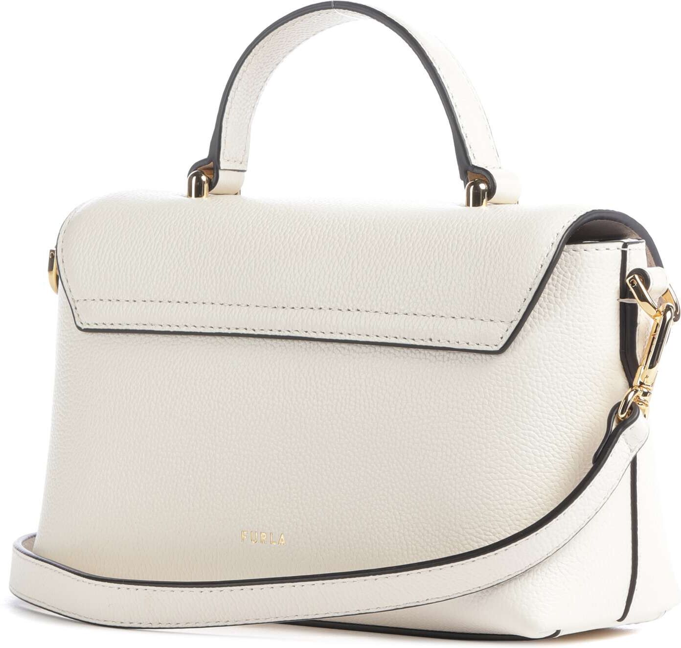 Furla Moonlight Mini Handtasche aus Leder, weiß