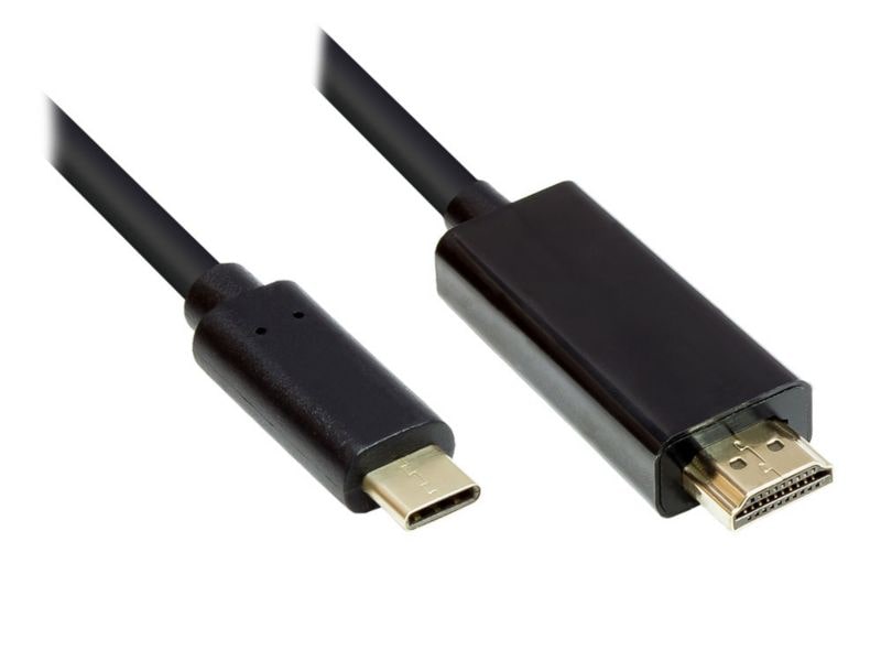 Good Connections Adapterkabel USB-C zu HDMI 2.0 4K2K/ UHD 1,0m schwarz GC-M0100