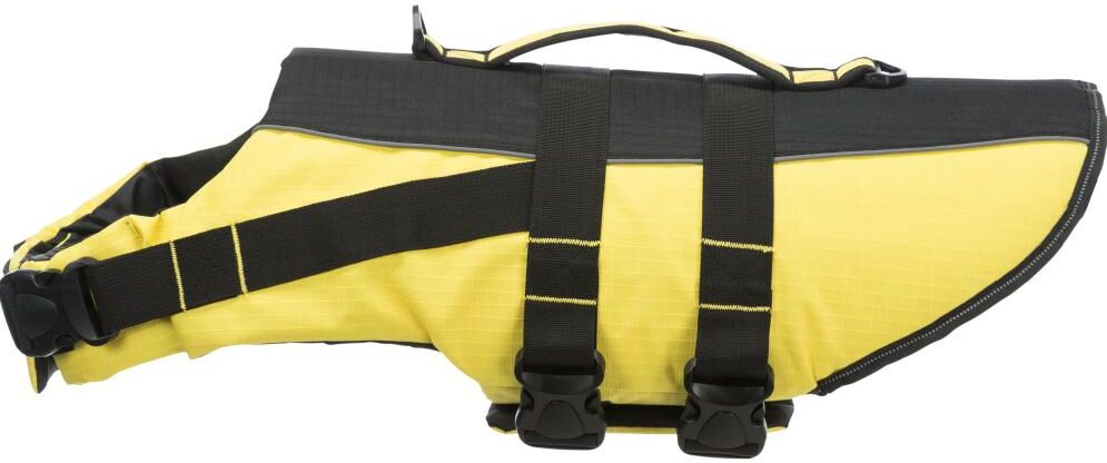 Hundeweste TRIXIE "Trixie Schwimmweste", gelb (gelb, schwarz), Nylon, Tierbekleidung, Hundeweste gelb, schwarz Einheitsgröße