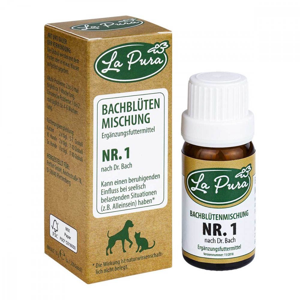 PetVet GmbH Lapura Bachblütenmischung Nummer 1 Globuli für hunde/katzen 15210849