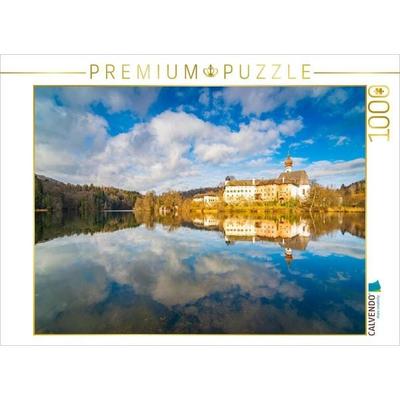 CALVENDO Puzzle Kloster im Spiegel | 1000 Teile Lege-Größe 64x48cm Foto-Puzzle für glückliche Stunden