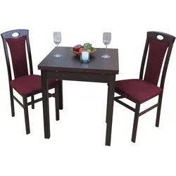 möbel direkt online Essgruppe 3-teilig - "Dinner for Two" Kassel I buche natur-nuss dunkel