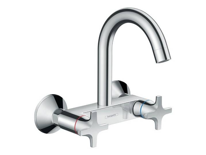 hansgrohe Küchenarmatur Logis M32 2-Griff Spültischarmatur 1jet Highspout - Chrom