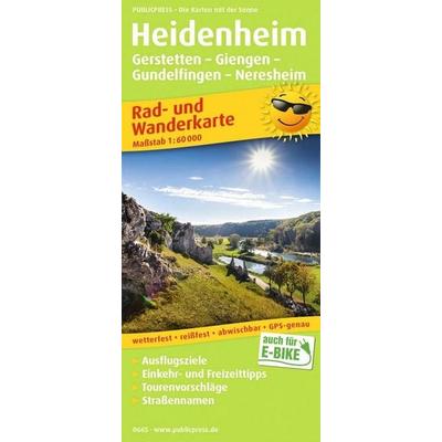 Publicpress Rad- und Wanderkarte Heidenheim, Gerstetten, Giengen, Gundelfingen, Neresheim 1:60.000, Sonstige von , KOMPASS Freytag & Berndt,