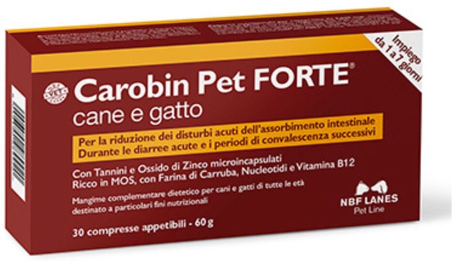 Nbf Lanes Carobin Pet Forte Integratore per Cani e Gatti 30 Compresse