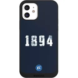 Nivocase Handyhülle für Apple iPhone 12 Hülle NIVOpure Case Schwarz Bundesliga KSC Karlsruher SC (Apple iPhone 12), Smartphone Hülle, Schwarz