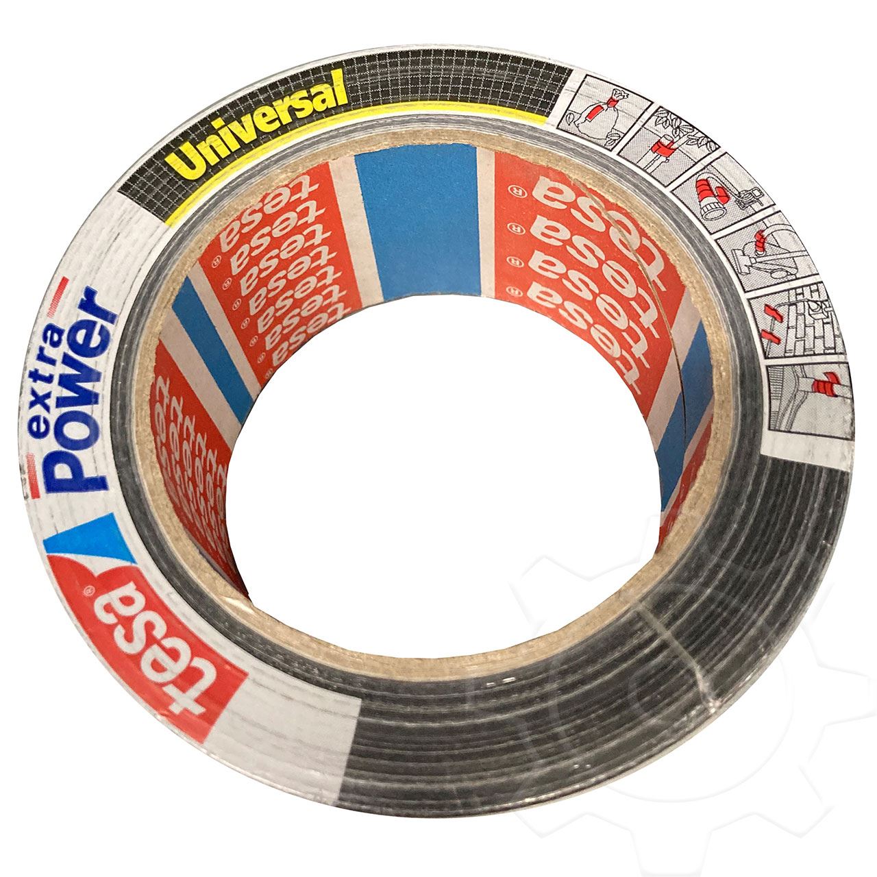 tesa Folienband extra Power Universal, 50 mm x 25 m, schwarz