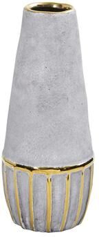 Nearly Natural "10"" Regal Stone Decorative Vase with Gold Accents"
