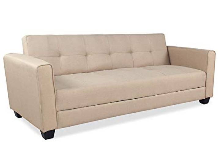 Menzzo Clayton Schlafsofa, Stoff, Beige, 200