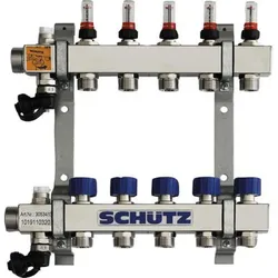 Schütz Edelstahl Heizkreisverteiler Komfort 90-3 5 Heizkreise 320 mm Nr. 3053413