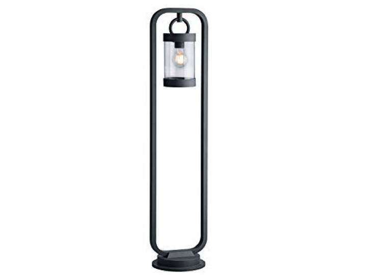 Trio Leuchten Sambesi 404160142 Lampadaire d'extérieur\, en fonte d'aluminium\, couleur : noir mat et acrylique transparent\, avec culot :1 x E27