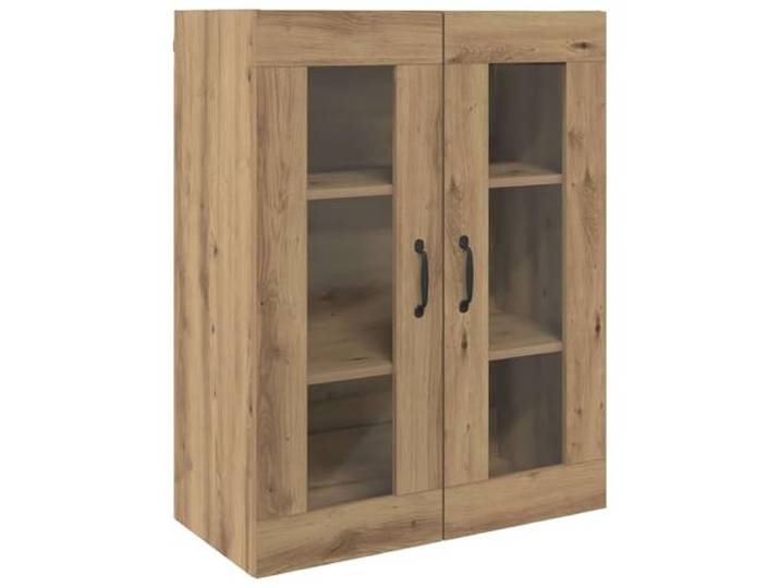 KGFHERENB Wandhängender Aufbewahrungsschrank Artisan-Eiche 69,5x34x90 cm Platzsparende Wandmontage aus robuster Holzwerkstoffplatte, ideal für Schlafzimmer, Flur und Büro mit 2 Fachböden.