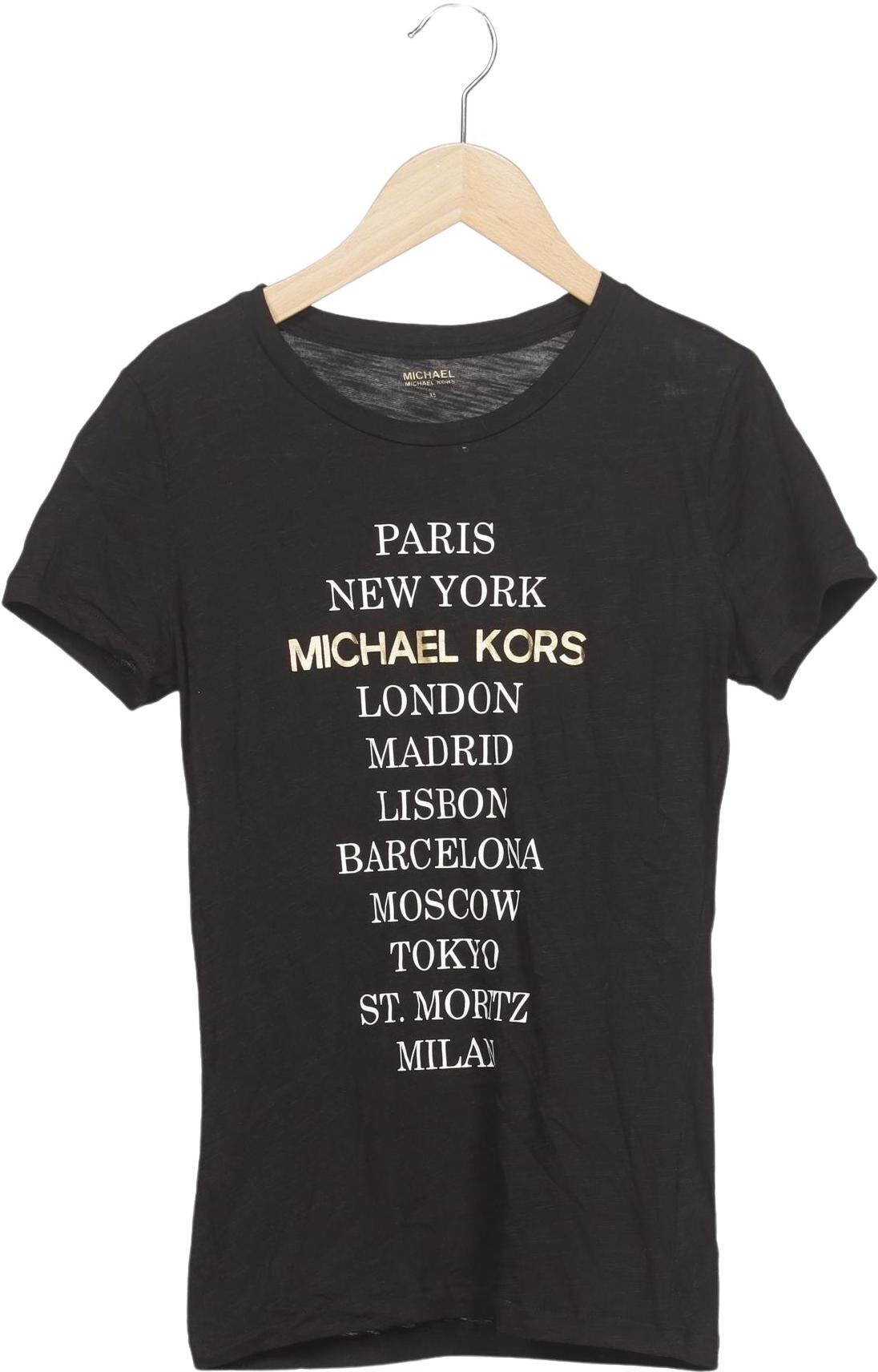 Michael Michael Kors Damen T-Shirt, Schwarz, Gr. XS, Baumwolle - Second Hand