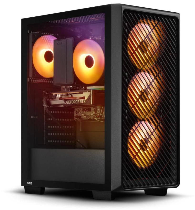 SMX BattleStation M7A- Intel Core I5-14400F, RTX 5050 8GB, 32GB RAM, 1TB SSD, ARGB-Beleuchtung - Gaming PC