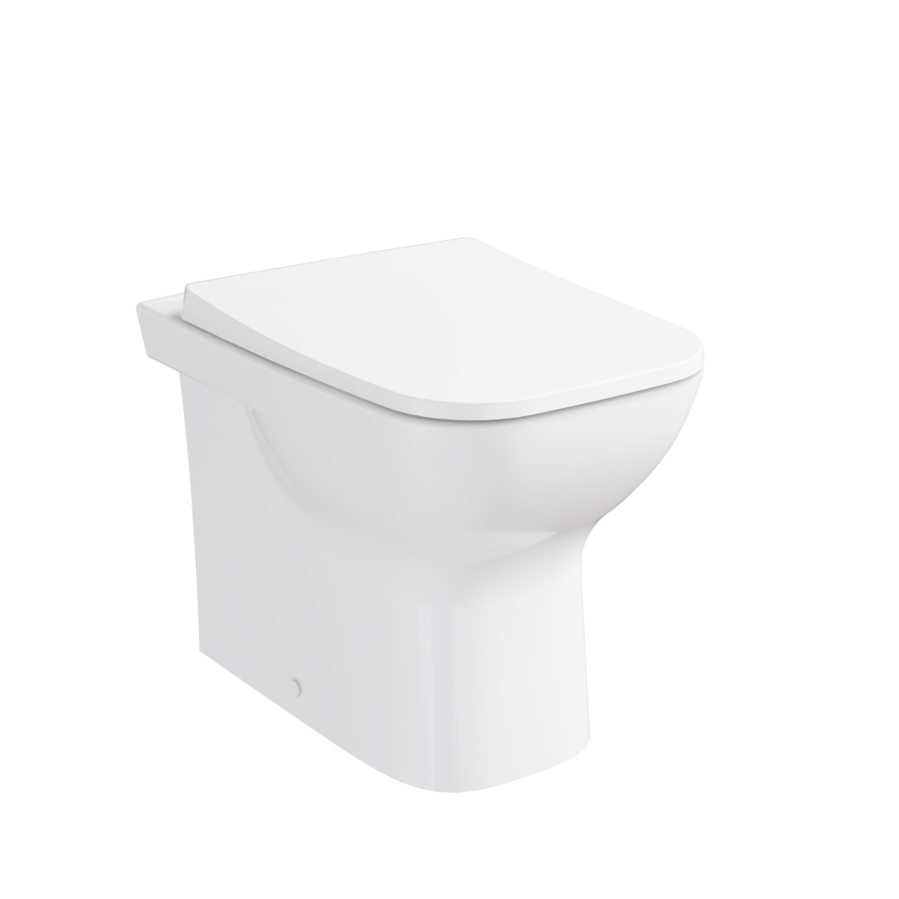 VitrA New S20 Square Tiefspüler-Stand-WC spülrandlos Smooth Flush back Weiß Hochglanz,7696L003-0075 7696L003-0075