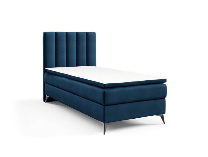 Best for Home Boxspringbett K10 NEO SINGLE Bonellfederkernmatratze mit Komfort Topper H3 (Einzelbett, Polsterbett mit gepolstertes Kopfteil, Jugendbett, Kinderbett versch. Größen, 70x200 80x200 90x200 100x200 cm), Handwerksqualität, TOP Preis-Leistungs-Verhältnis