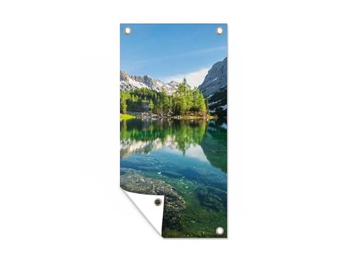 Tuinposter - 80x160 cm - Water - Bergen - Rotsen