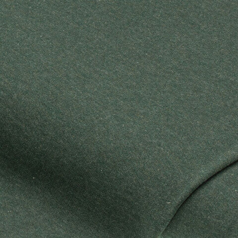 Sweatstoff "Basic" mit weich gerauter Innenseite, grün-melange
