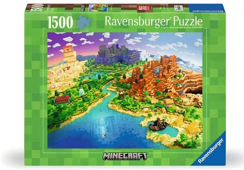 Ravensburger Puzzle 1500 pièces - Le monde de Minecraft