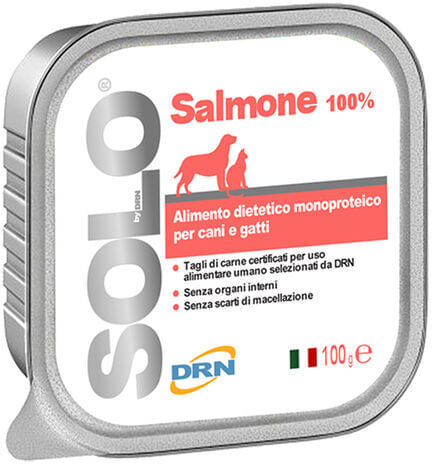 Drn Solo Dog Vaschetta Multipack 32x100G SALMONE