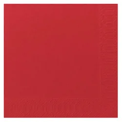 DUNI Zelltuch Serviette 40x40 cm 1/4F.rot