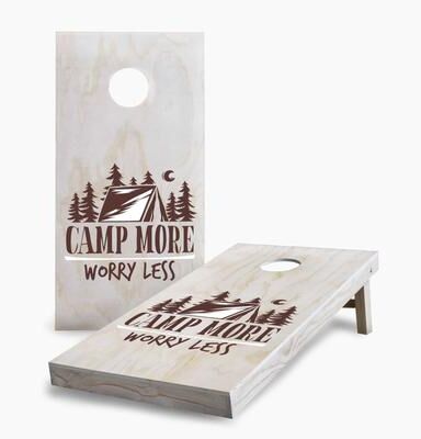 Skip's Garage Camp More Worry Less Cornhole Boards