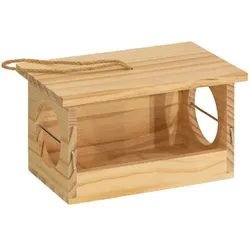 Futterhaus aus Holz, 22 x 14 x 12,5 cm