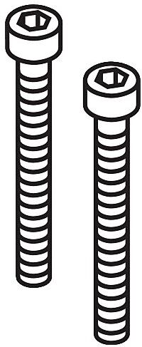 Hansgrohe Zylinderschraube Set M5 x 45 mm DIN 912 97769000 Gewinde bis zum Kopf
