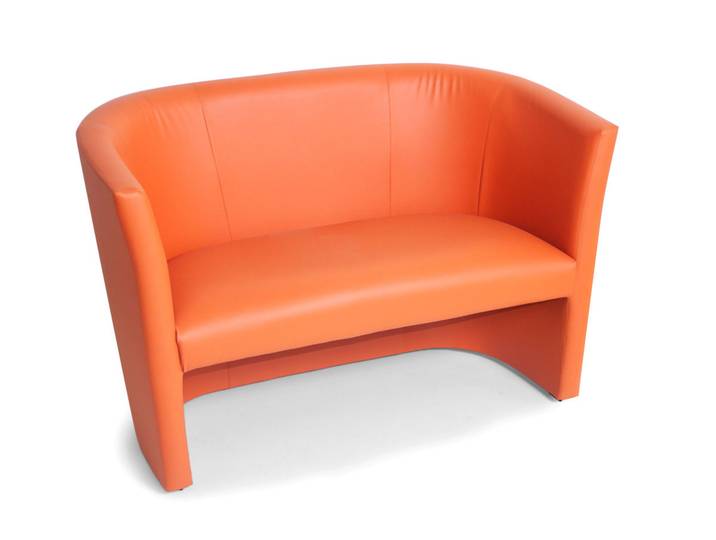 CHARLY DUO Cocktailsessel / Sessel, Material Kunstleder, orange