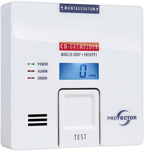 Protector CO-300F Kohlenmonoxid-Melder batteriebetrieben detektiert Kohlenmonoxid