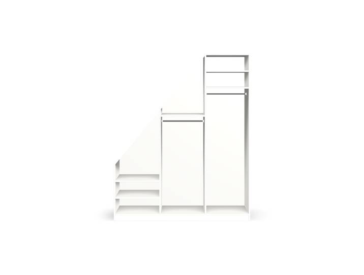 Dachschrägenschrank nach Maß - Schrank mit Schräge und vielen Optionen Premium Dekore Alpin­weiß