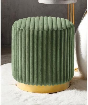Esofastore Luxurious Green Finish Accent Stool Round Top