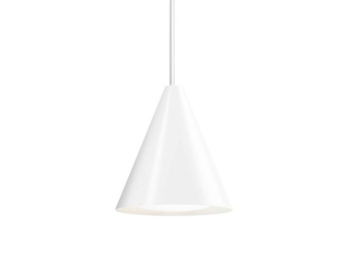 Louis Poulsen Designer Hängelampe Keglen, dimmbar, weiß / opal, für Wohn- / Esszimmer, Aluminium, Design, Pendelleuchte