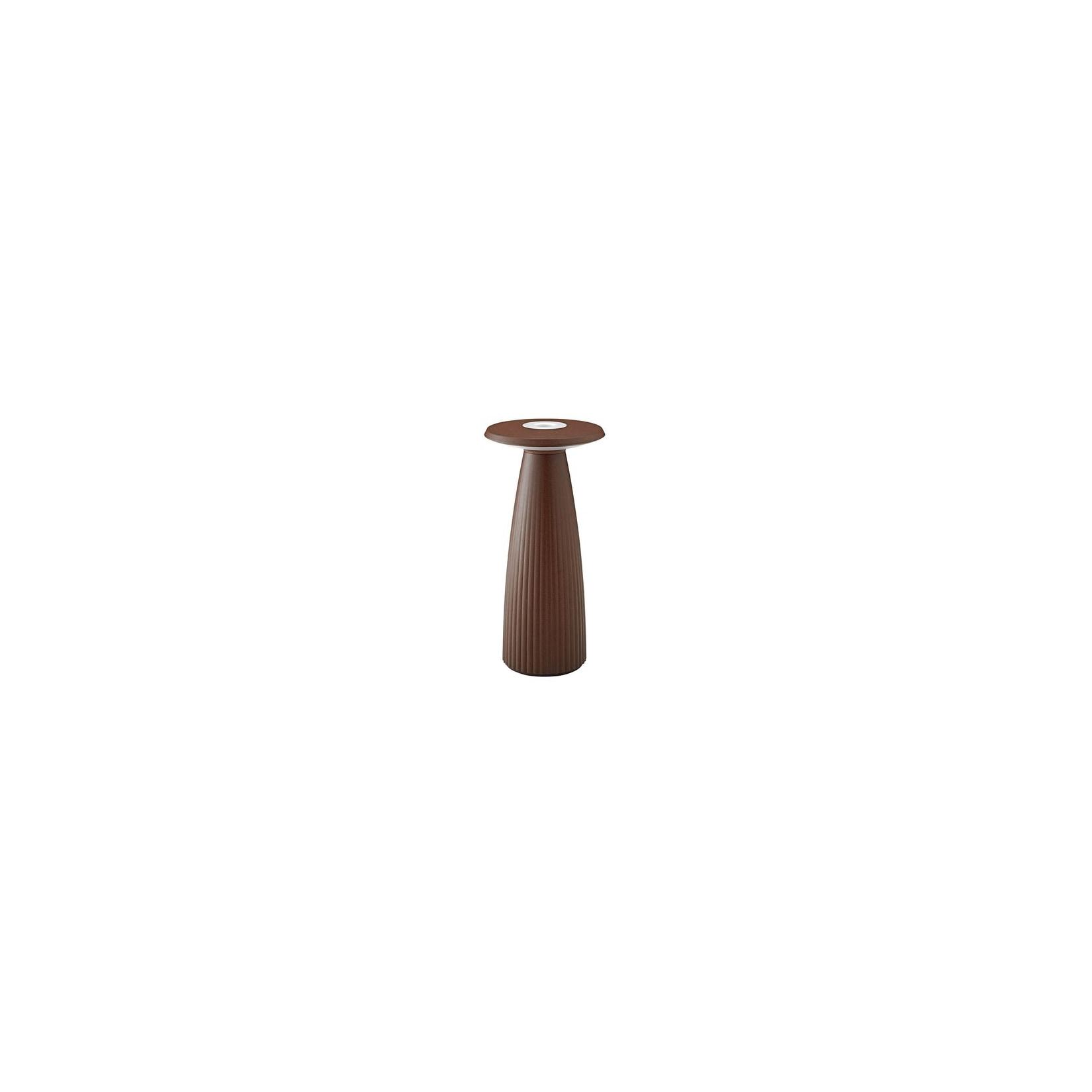 SIGOR Blumenvase Akku-Tischleuchte LED Nuflair 24cm Flex-Mood IP54 USB-C dimmbar rostbraun