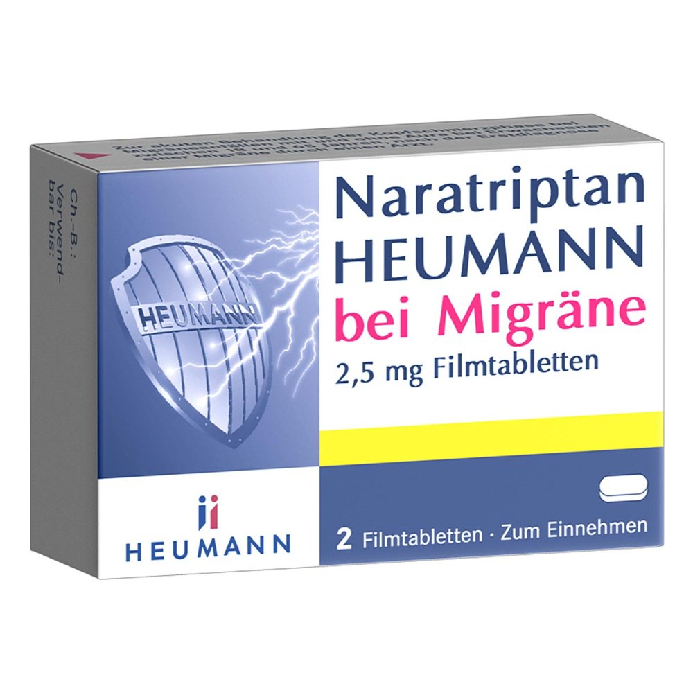 HEUMANN PHARMA GmbH & Co. Generica KG Naratriptan Heumann bei Migräne 2,5 mg Filmtabletten 09542263