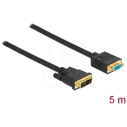 DELOCK 86755 - Kabel DVI 12+5 Stecker zu VGA Buchse 5 m