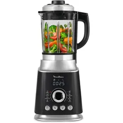 Moulinex LM962B10, Standmixer, Schwarz, Silber