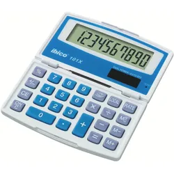 Ibico Taschenrechner 101X weiß/blau Packung mit 10 Stück