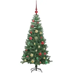 vidaXL, Weihnachtsbaum, Mads (mit 150 LEDs und bunten Kugeln) (120 cm)