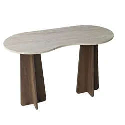 SCHREIBTISCH mit organisch-form Tischplatte 120/60/75 cm