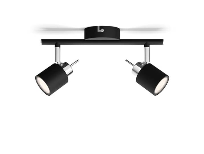 Philips Meranti opbouwspot - 2-lichts - zwart